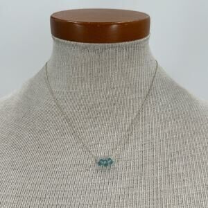 Sterling silver blue beaded necklace